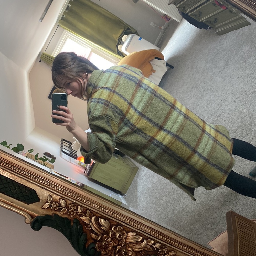 Oversized Looking Plaid Wool Jacket - image 4